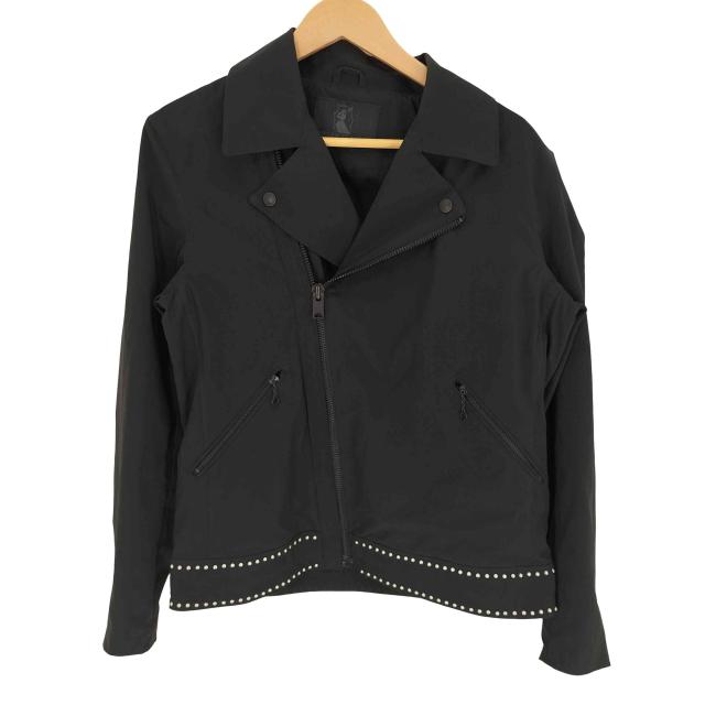 HYSTERIC GLAMOUR(ヒステリックグラマー) ダブル ライダース ジャケット ジップアップ スタッズ ナイロン メンズ JPN：M 【中古】【ブランド古着バズストア】