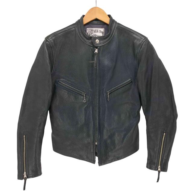 USED古着(ユーズドフルギ) {{BOOTLEGGERS REUNION}} SUPERIOR LEATHER TOGS J100 RACING MASTER シングル ライダース ゴートレザー ジャケット メンズ【中古】【ブランド古着バズストア】