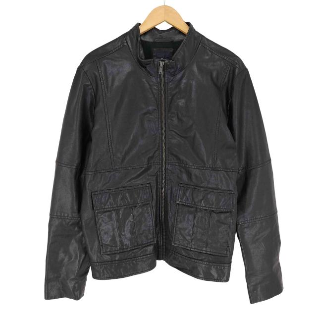 Gap(ギャップ) lamb leather ラムレザー シングルライダースジャケット メンズ  L【中古】【ブランド古着バズストア】