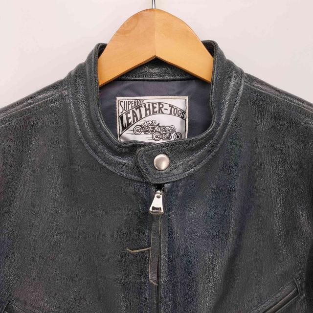 USED古着(ユーズドフルギ) {{BOOTLEGGERS REUNION}} SUPERIOR LEATHER TOGS J100 RACING MASTER シングル ライダース ゴートレザー ジャケット メンズ【中古】【ブランド古着バズストア】_2