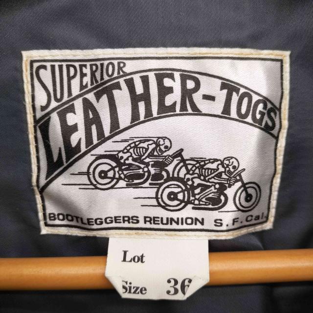 USED古着(ユーズドフルギ) {{BOOTLEGGERS REUNION}} SUPERIOR LEATHER TOGS J100 RACING MASTER シングル ライダース ゴートレザー ジャケット メンズ【中古】【ブランド古着バズストア】_5