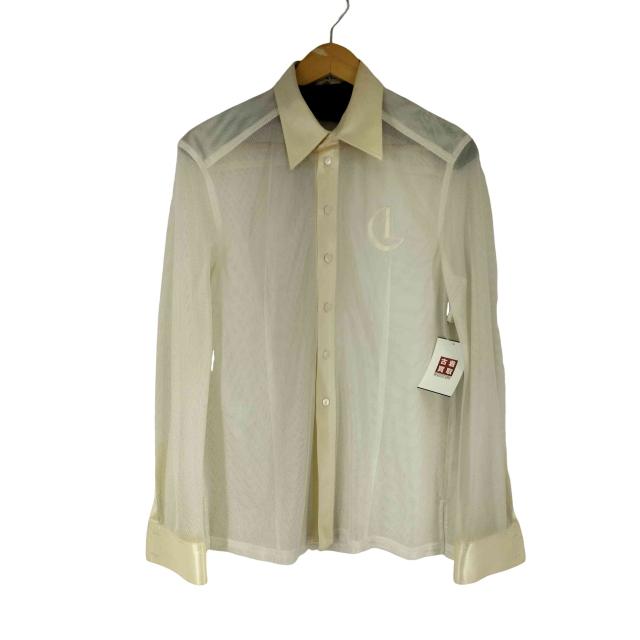 USED古着(ユーズドフルギ) LUNA MATTINO ロゴ刺繍 L/S メッシュシャツ メンズ import：M 【中古】【ブランド古着バズストア】