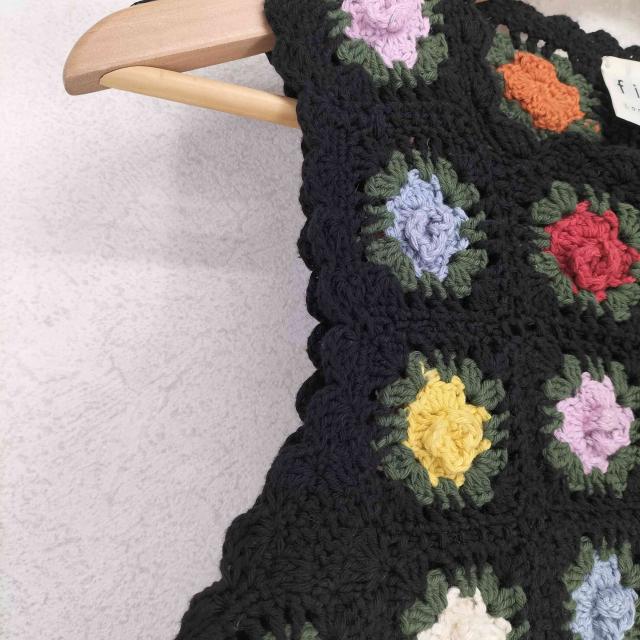 fig London(フィグロンドン) knit gardener 花かぎ針ベスト レディース  F【中古】【ブランド古着バズストア】 fig London(フィグロンドン) knit gardener 花かぎ針ベスト レディース