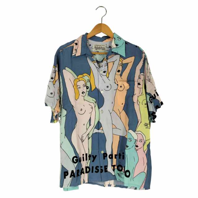 WACKO MARIA(ワコマリア) HAWAIIAN SHIRT S/S 天国東京百女柄図 アロハシャツ メンズ JPN：L 【中古】【ブランド古着バズストア】の通販は