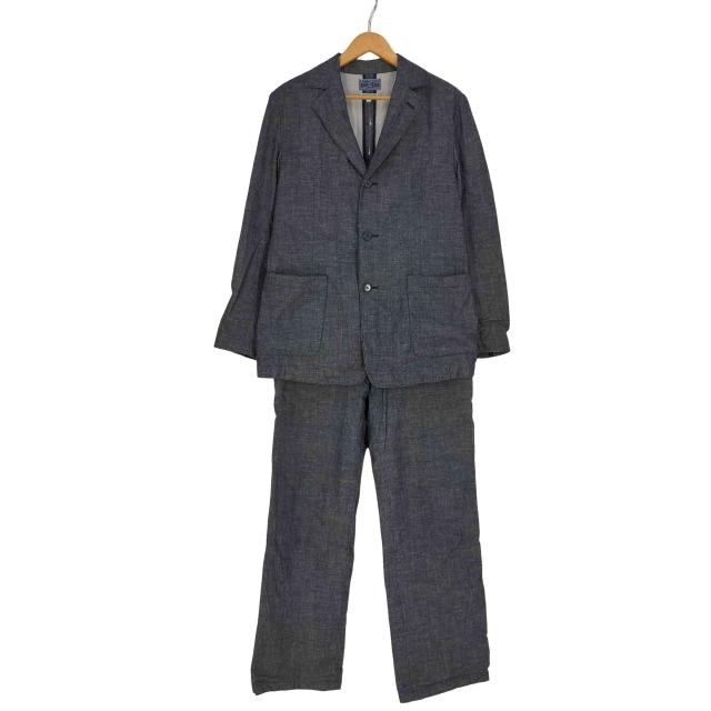 BLUE BLUE(ブルーブルー) PURE INDIGO インディゴ コットン 3B テーラードジャケット ストレートパンツ セットアップ メンズ  2【中古】【ブランド古着バズストア】
