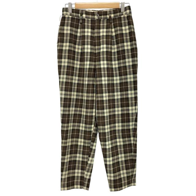 トリココムデギャルソン ギンガムチェックパンツ ウールアンクル