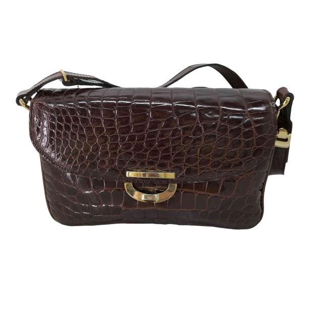 USED古着(ユーズドフルギ) Creations D.P. シャイニングクロコダイル ショルダーバッグ 穿孔有り レディース 表記無 【中古】【ブランド古着バズストア】