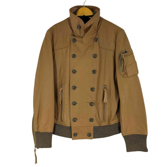 USED古着(ユーズドフルギ) MANIAC WORKS 羊革ダブルブレストレーシングジャケット メンズ JPN：L 【中古】【ブランド古着バズストア】