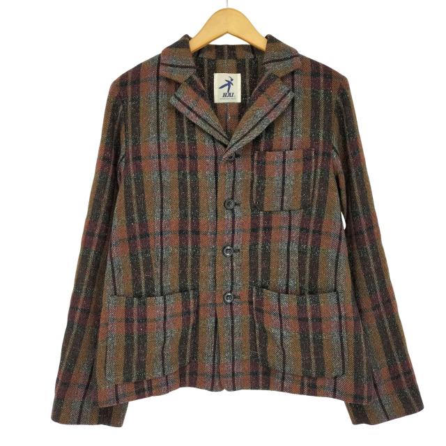 HAI SPORTING GEAR(ハイスポーティングギア) 80-90S POINTUP社 シルク混 ネップ 4B チェック テーラード ジャケット メンズ JPN：M 【中古】【ブランド古着バズストア】 12,367円