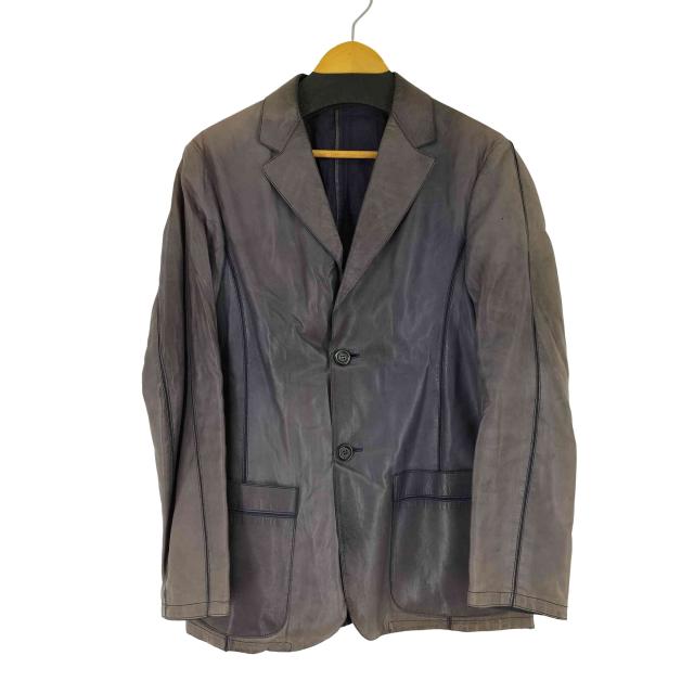 ARMANI COLLEZIONI(アルマーニコレツィオーニ) 裏地リネン ラムスキン テーラードジャケット メンズ JPN：48 【中古】【ブランド古着バズストア】