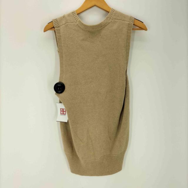 RRL RALPH LAUREN(ダブルアールエルラルフローレン) 00S フライ ロゴ ワッペン ミドルゲージ コットン ニット ベスト メンズ import：S 【中古】【ブランド古着バズストア】 RRL RALPH LAUREN(ダブルアールエルラルフローレン) 00S フライ ロゴ