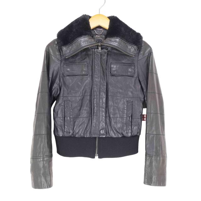 BANANA REPUBLIC(バナナリパブリック) ラムレザー ジップアップ ファージャケット レディース S【中古】【ブランド古着バズストア】