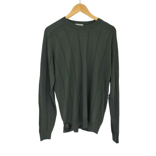 JOHN SMEDLEY(ジョンスメドレー) イングランド製 ストライプデザインニット メンズ JPN：L 【中古】【ブランド古着バズストア】