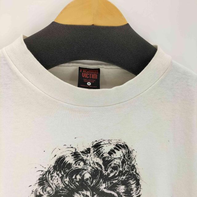 USED古着(ユーズドフルギ) {{FASHION VICTIM}} 90S MADE IN USA フロントプリントクルーネックS/S Tシャツ  メンズ import：M 【中古】【ブランド古着バズストア】 USED古着(ユーズドフルギ) {{FASHION VICTIM}} 90S MADE IN USA