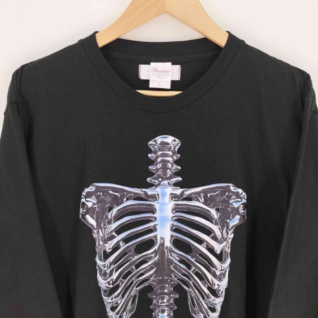 printstar(プリントスター) traitor メタリック ボーン スカル 骸骨 プリント L/S クルーネック Tシャツ メンズ import：L 【中古】【ブランド古着バズストア】_2
