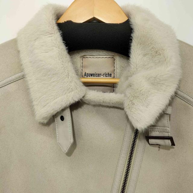 アプワイザーリッシェ☆衿ファーニットブルゾン 新品タグ付 新品タグ