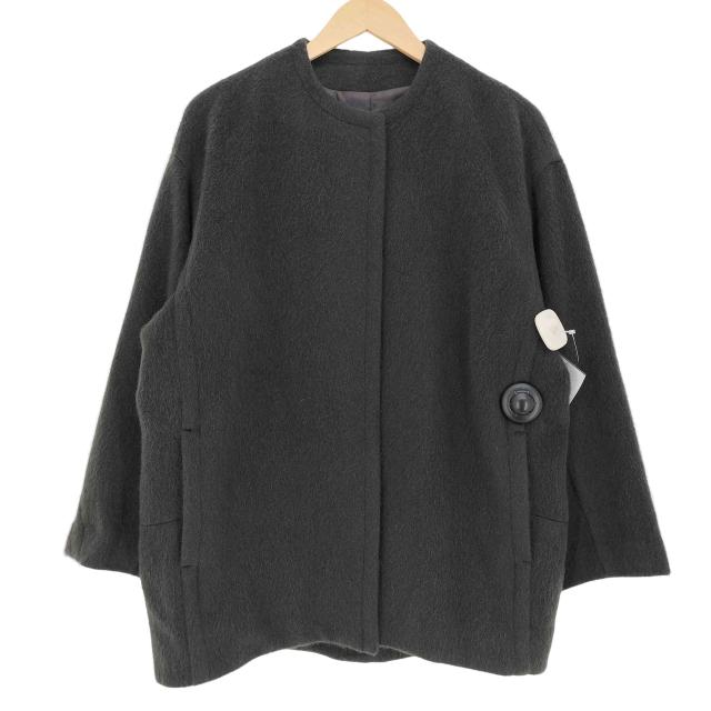 IENA モヘアシャギーハーフコートグレー36