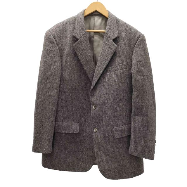 USED古着(ユーズドフルギ) LEXINGTON CLUB Stretch tweed 英国製 ウール ツイード 2B テーラード ジャケット メンズ import：L 【中古】【ブランド古着バズストア】