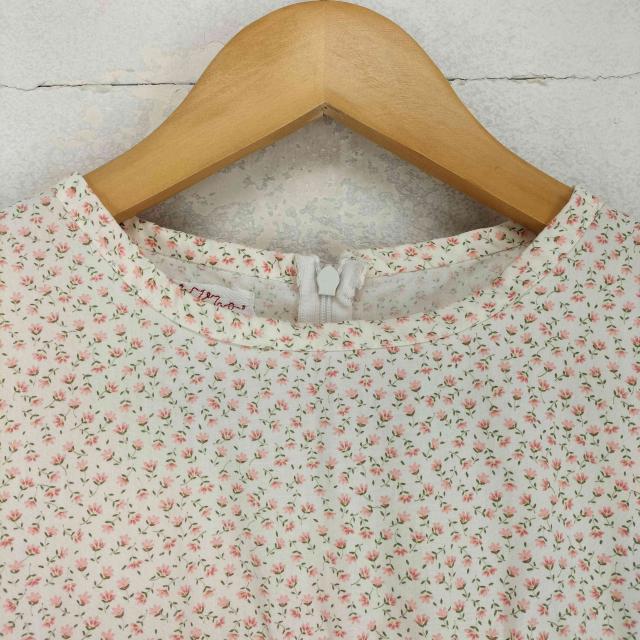 USED古着(ユーズドフルギ) {{hanagsugiyama}} チェック×花柄 ギャザーデザインチュニック domestic レディース 表記無 【中古】【ブランド古着バズストア】 USED古着(ユーズドフルギ) {{hanagsugiyama}} チェック×花柄 ギャザー