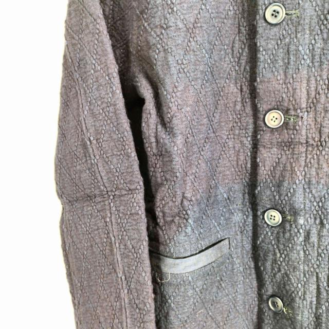 BLUE BLUE(ブルーブルー) ARIGATO PURE INDIGO 藍染 刺し子 スタンドカラー ジャケット メンズ JPN：2 【中古】【ブランド古着バズストア】 BLUE BLUE(ブルーブルー) ARIGATO PURE INDIGO 藍染 刺し子 スタンド