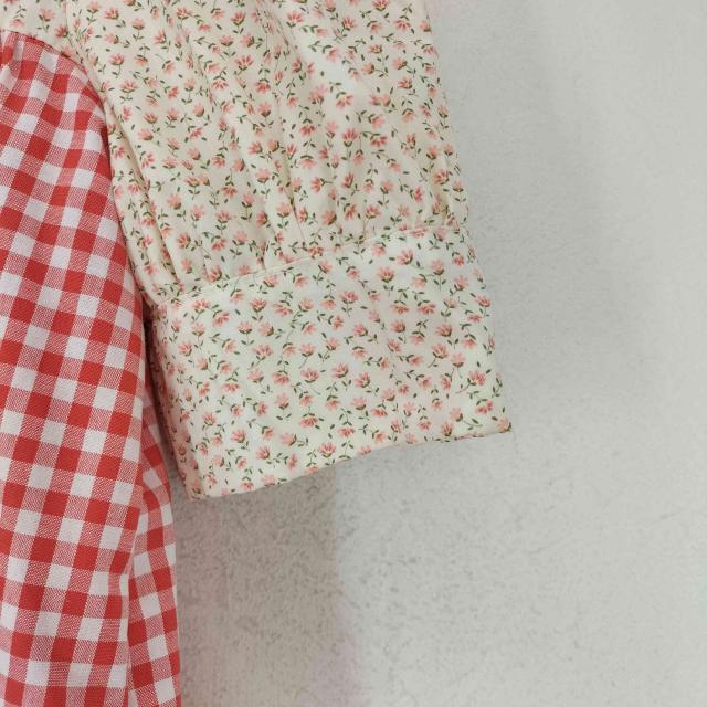 USED古着(ユーズドフルギ) {{hanagsugiyama}} チェック×花柄 ギャザー