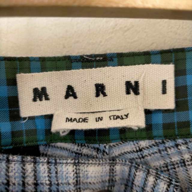 MARNI(マルニ) MA COTTON CHECK TROUSERS WITH DRAWSTRING BOTTOM