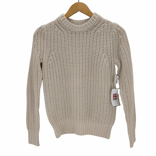 SLOANE(スローン) 3G畦編み コットン×アクリル クルーネック ニット レディース  1【中古】【ブランド古着バズストア】の通販は 5,050円
