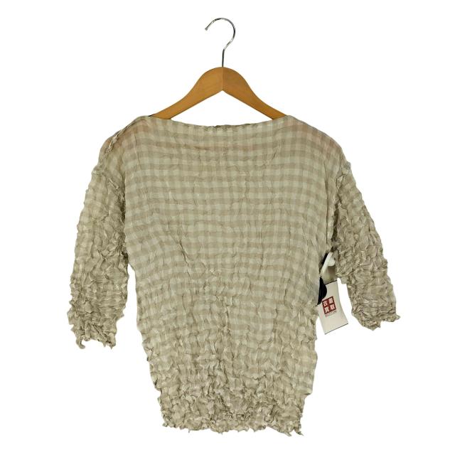 ISSEY MIYAKE me(イッセイミヤケミー) シワ加工 ブロックチェック カットソー レディース 表記無 【中古】【ブランド古着バズストア】の通販は