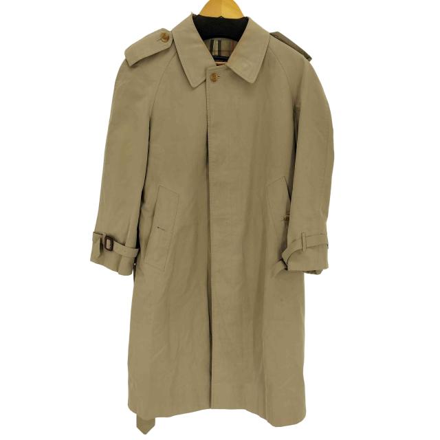 BURBERRYS(バーバリーズ) 裏地ノバチェック ベルト付き比翼ステンカラーコート メンズ 表記無 【中古】【ブランド古着バズストア】