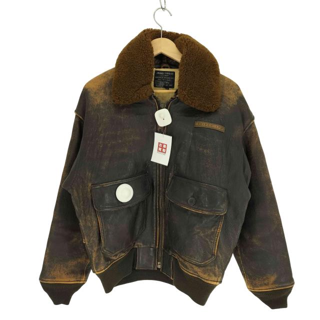 AVIREX(アヴィレックス) JACKET TYPE G-1型 ラムレザー フライトジャケット アセテート ライニング メンズ import：S 【中古】【ブランド古着バズストア】