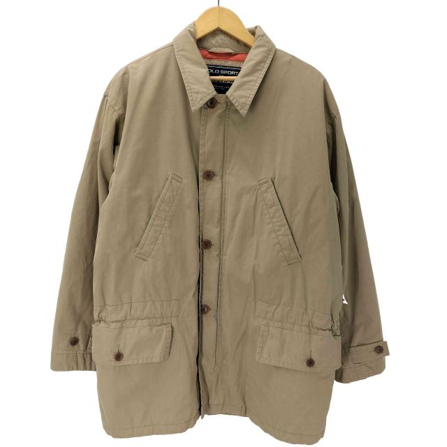 POLO SPORT RALPH LAUREN(ポロスポーツラルフローレン) 90S OLD 裏地キルティング コットン ウエスト ドローコード マウンテン フィールド ジャケット ハンティング カバーオール メンズ【中古】【ブランド古着バズストア】