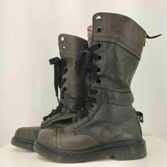 Dr.Martens(ドクターマーチン) 12ホール 裏地チェック柄 ハイカット ブーツ レディース EU38【中古】【ブランド古着バズストア】_1