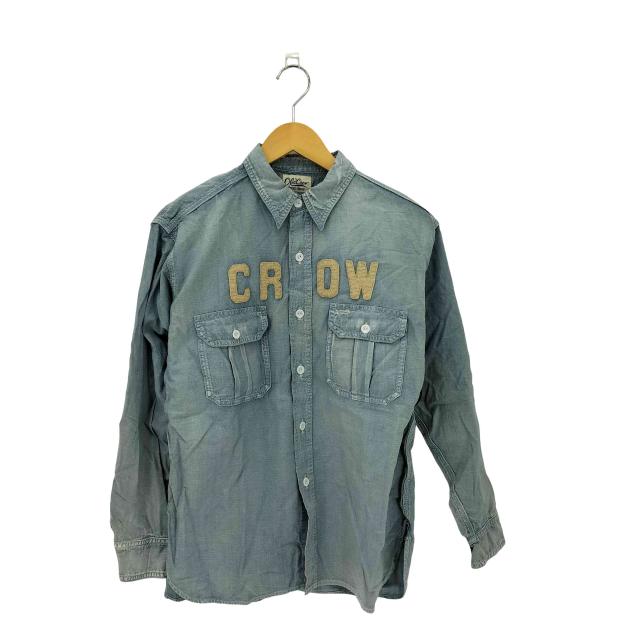 OLD CROW(オールドクロウ) CROW L/S Work Shirts クロウロングスリーブワークシャツ インディゴ メンズ M【中古】【ブランド古着バズストア】