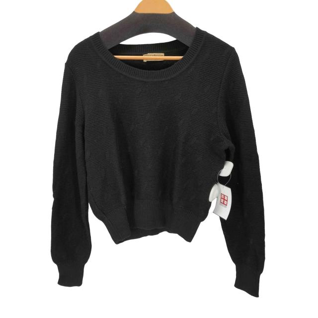 ISSEY MIYAKE(イッセイミヤケ) 70-80s オールスタイルタグ 刺繍デザインクロップドニットセーター レディース 表記無 【中古】【ブランド古着バズストア】