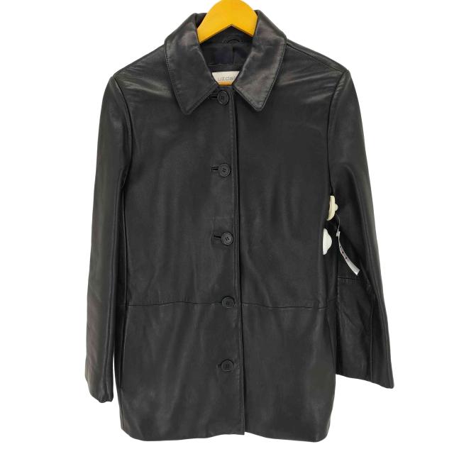 LIZ Claiborne(リズクレイボーン) カウレザーハーフコート レディース  S【中古】【ブランド名古着バズストア】