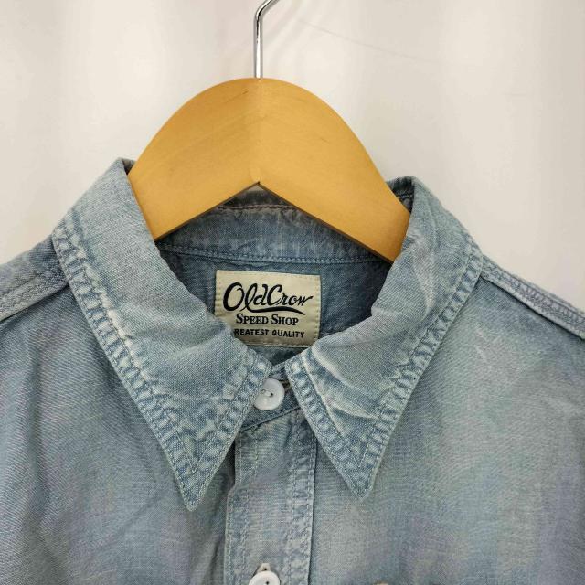 OLD CROW(オールドクロウ) CROW L/S Work Shirts クロウロングスリーブワークシャツ インディゴ メンズ M【中古】【ブランド古着バズストア】_2