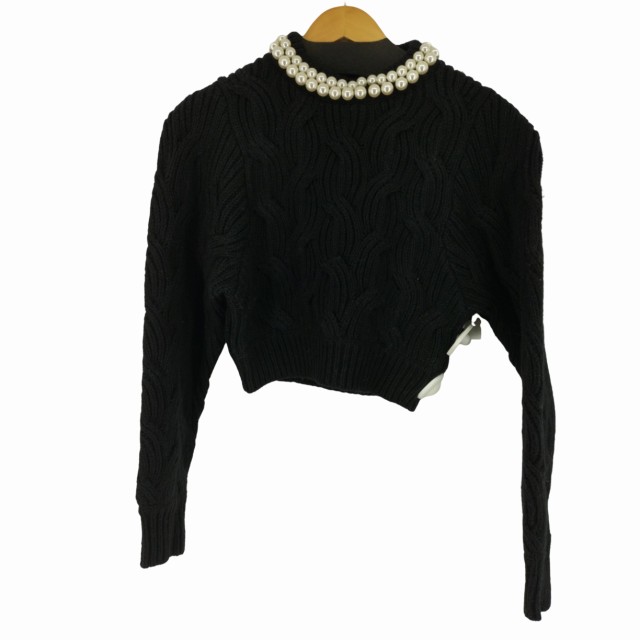 CLANE(クラネ) PEARL NECK KNIT TOPS レディース JPN：1 【中古】【ブランド古着バズストア】