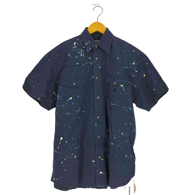 USED古着(ユーズドフルギ) {{RUMCHE}} Remake Paint Shirt リメイク ペイント シャツ メンズ FREE 【中古】【ブランド古着バズストア】