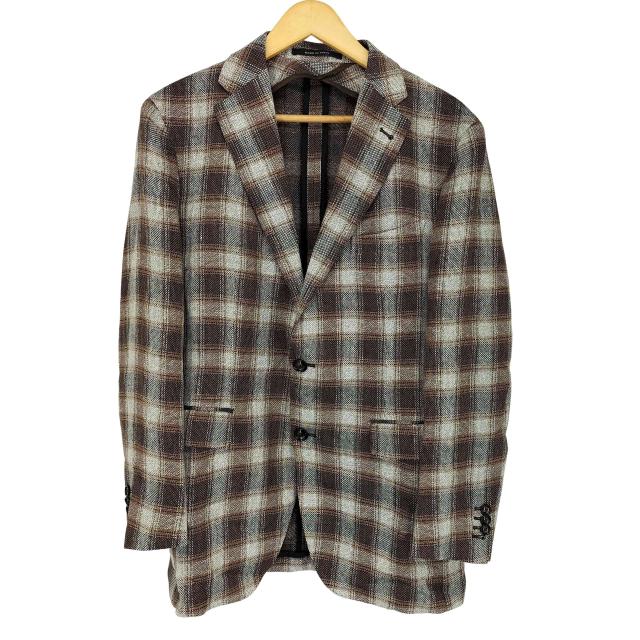 新品 タリアトーレ Tagliatore コットン麻ジャケット 製品洗いグレー48