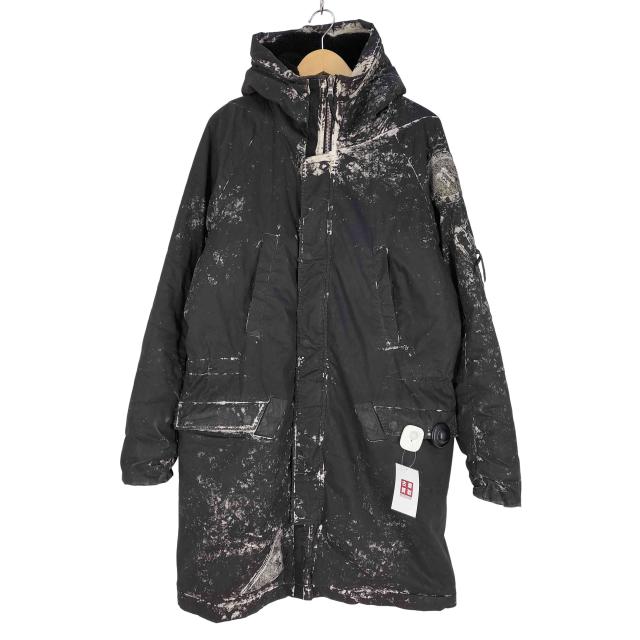 11 by Boris Bidjan Saberi(ボリスビジャンサベリ) Snow Bleach スノーブリーチ 背面刺繍 ロングコート メンズ 表記無 【中古】【ブランド古着バズストア】