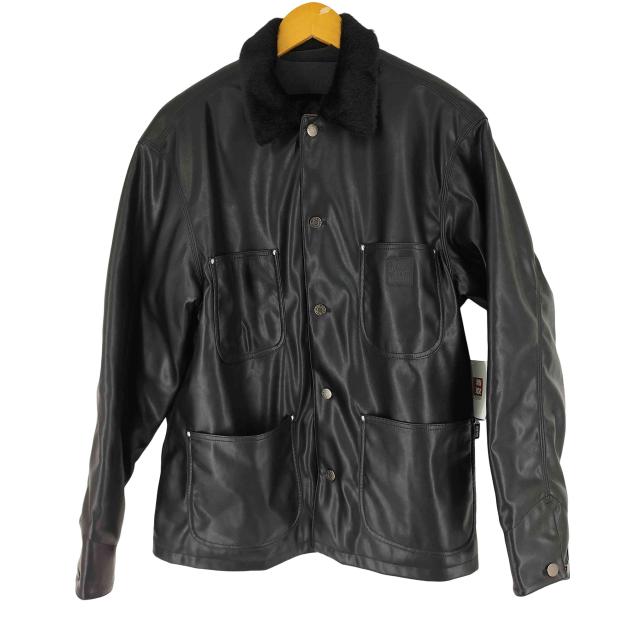 THE BLACK EYE PATCH(ザブラックアイパッチ) OG LABEL FAUX FUR  LEATHER COVERALL JACKET メンズ JPN：L 【中古】【ブランド古着バズストア】