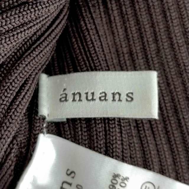 anuans(アニュアンス) anuans アシメネックストレートニットワンピース