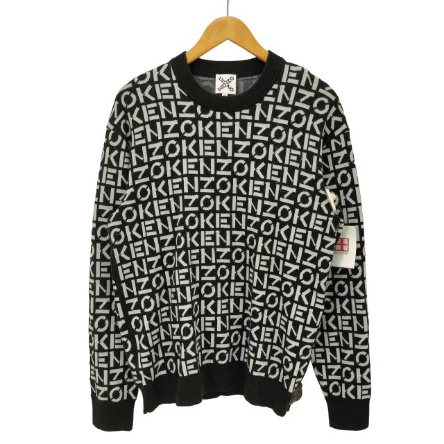 KENZO(ケンゾー) ブラック モノグラムセーター メンズ JPN：M 【中古】【ブランド古着バズストア】