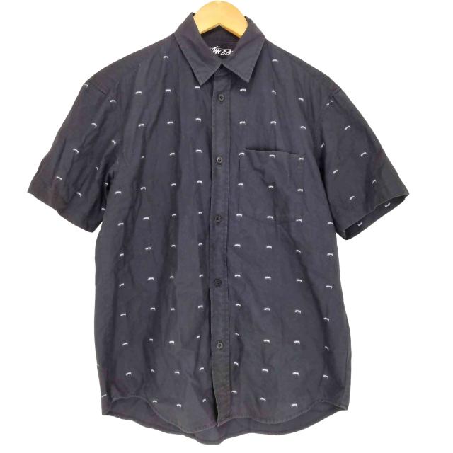 Stussy(ステューシー) MADE IN USA スモールロゴ総柄 S/S シャツ メンズ S【中古】【ブランド古着バズストア】