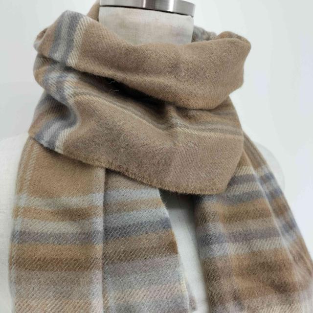THE INOUE BROTHERS(ザイノウエブラザーズ) BRUSHED SCARF CHECK BABY ALPACA ブラッシュ スカーフ チェック ベビー アルパカ レディース 表記無 【中古】【ブランド古着バズストア】の通販は
