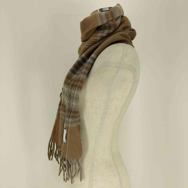 THE INOUE BROTHERS(ザイノウエブラザーズ) BRUSHED SCARF CHECK BABY ALPACA ブラッシュ スカーフ チェック ベビー アルパカ レディース 表記無 【中古】【ブランド古着バズストア】の通販は