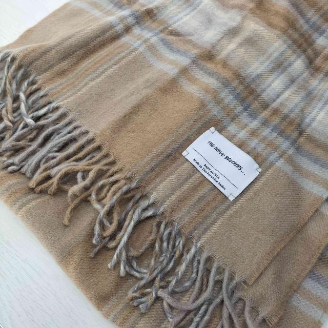 THE INOUE BROTHERS(ザイノウエブラザーズ) BRUSHED SCARF CHECK BABY ALPACA ブラッシュ スカーフ チェック ベビー アルパカ レディース 表記無 【中古】【ブランド古着バズストア】の通販は
