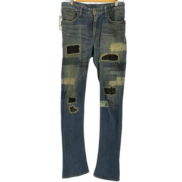 USED古着(ユーズドフルギ) {{LGB}] クロスリペアデニムパンツ メンズ  28【中古】【ブランド古着バズストア】