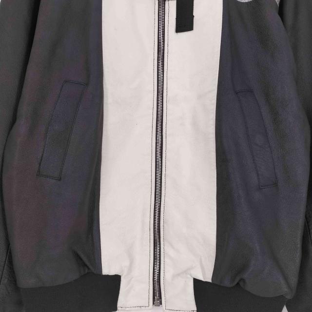 11 by Boris Bidjan Saberi(ボリスビジャンサベリ) 裏地カモ柄 切替デザイン 11 プリント ラムレザー ジャケット メンズ import：M 【中古】【ブランド古着バズストア】_3