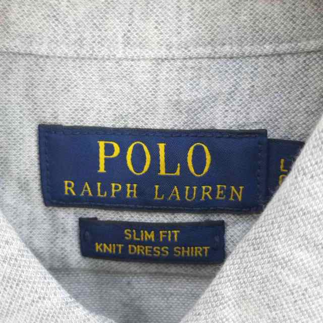 POLO RALPH LAUREN(ポロラルフローレン) SLIM FIT KNIT DRESS SHIRT ポニー刺繍 スリムフィット  ニットドレスシャツ メンズ import：L 【｜au PAY マーケット